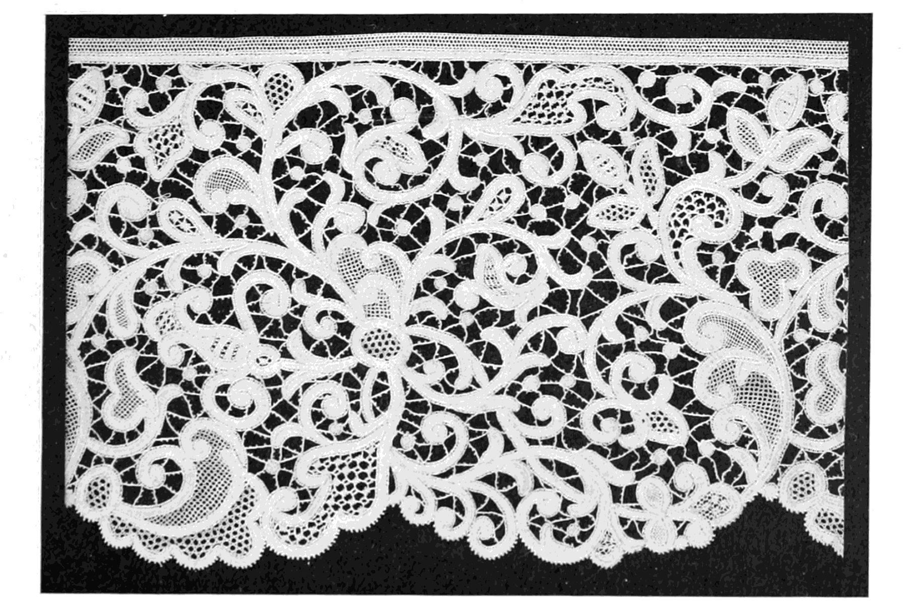 Typical Bruges lace, a form of Belgian lace