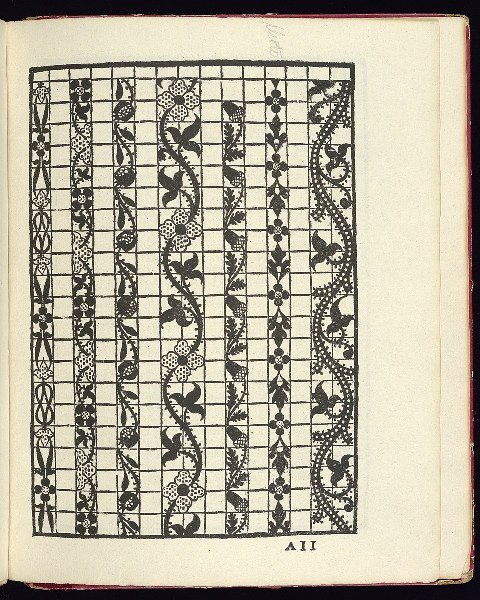 Lace pattern book sample page